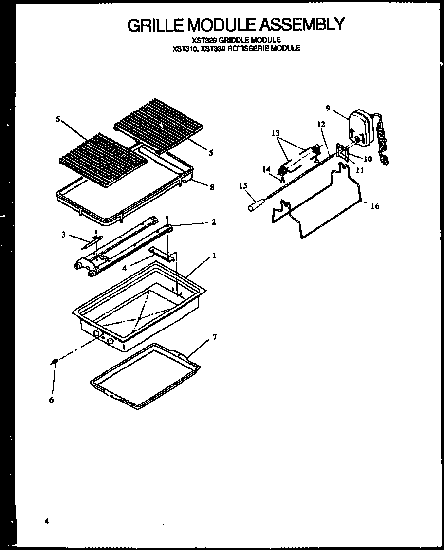 Modern Maid PHU186NWW/P1131811N grille module assembly (xst329/p1132274n) diagram
