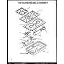 Modern Maid PHU186NB/P1131810N top burner module assembly (xst111uw/p113256nw) diagram