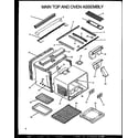 Modern Maid PHU186NB/P1131810N main top and oven assembly (phu186nb/p1131810n) (phu186nww/p1131811n) diagram