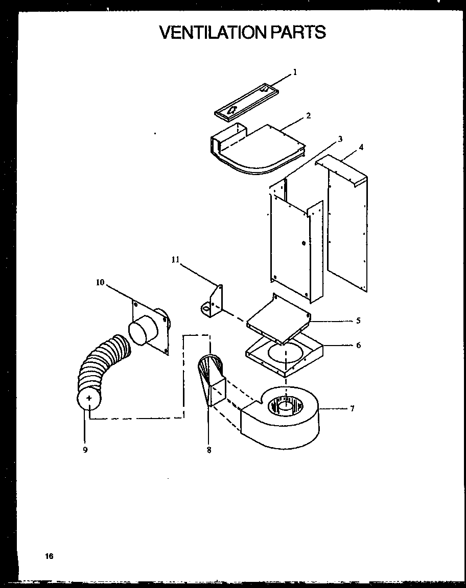 Modern Maid PHU186NWW/P1131811N ventilation parts (phu186nb/p1131810n) (phu186nww/p1131811n) diagram