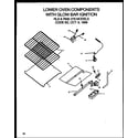 Caloric RLS340 lower oven components with glow bar ignition diagram
