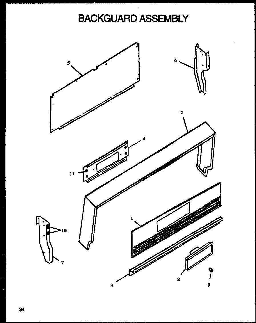 Caloric RMS345 backguard assembly (rls112) (rms112) (rls312) (rms312) (rls335) (rms335) (rls340) (rms340) (rls341) (rms341) (rls343) (rms343) (rls113) (rms113) (rms269) (rls269) (rms313) (rls313) (rls339) (rms339) (rls345) (rms345) (rls357) (rms357) diagram