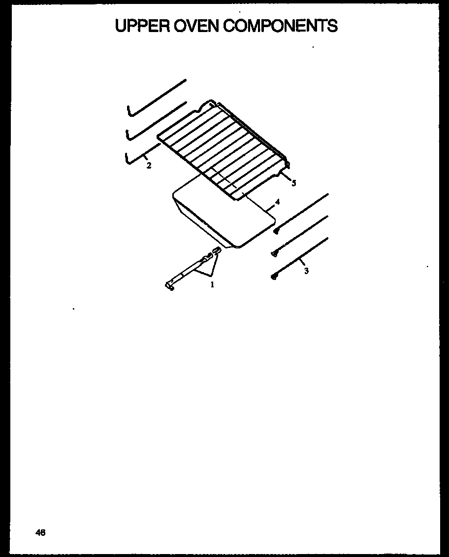 Caloric RMS345 upper oven components diagram