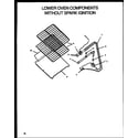 Caloric RLS666 lower oven components without spark ignition (rls640) (rms640) (rls661) (rms661) (rls664) (rms664) diagram