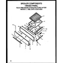 Caloric RLS666 broiler components hinged panel (rls669) (rms669) diagram