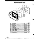 Modern Maid QKO-661C black glass oven door diagram