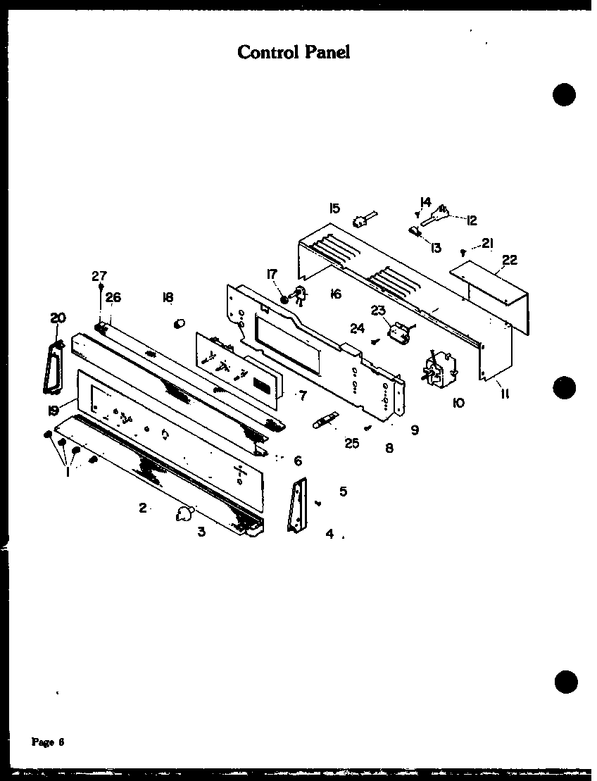 Modern Maid QKO-751A control panel diagram