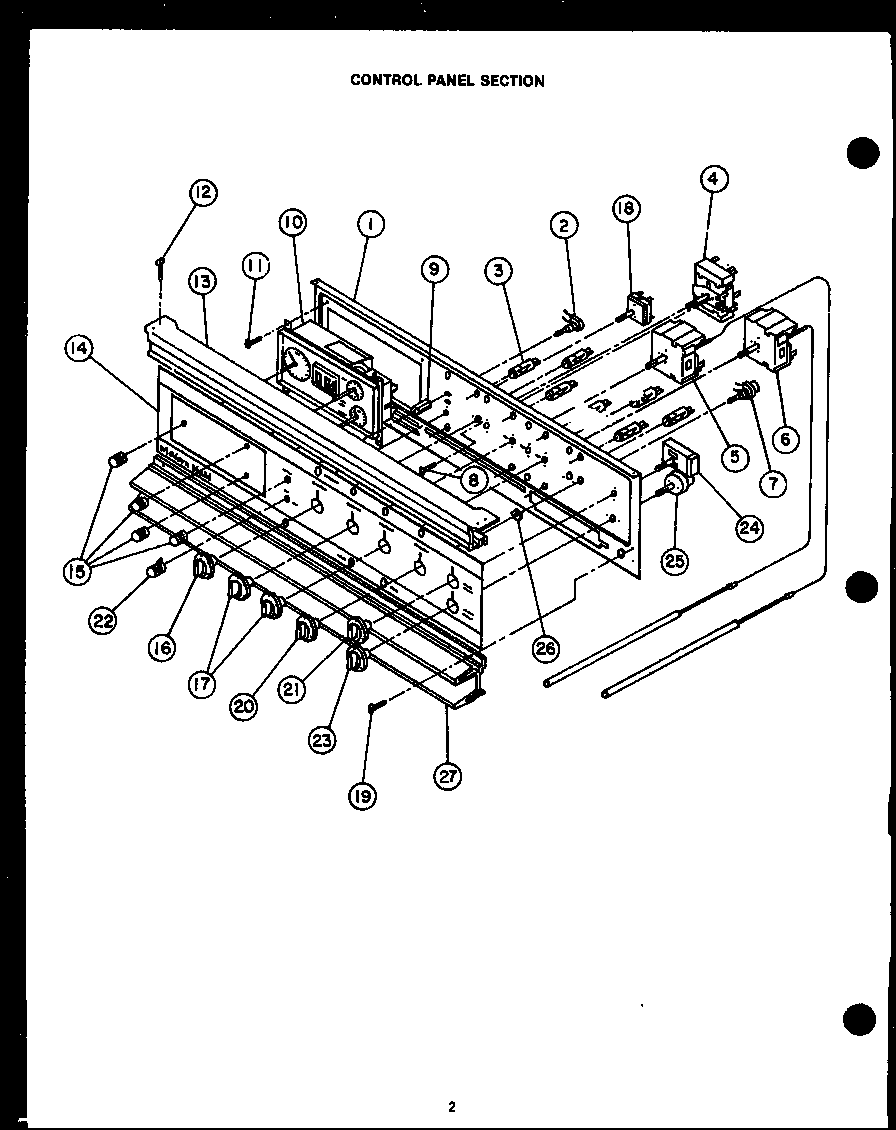 Modern Maid DD0880 control panel diagram