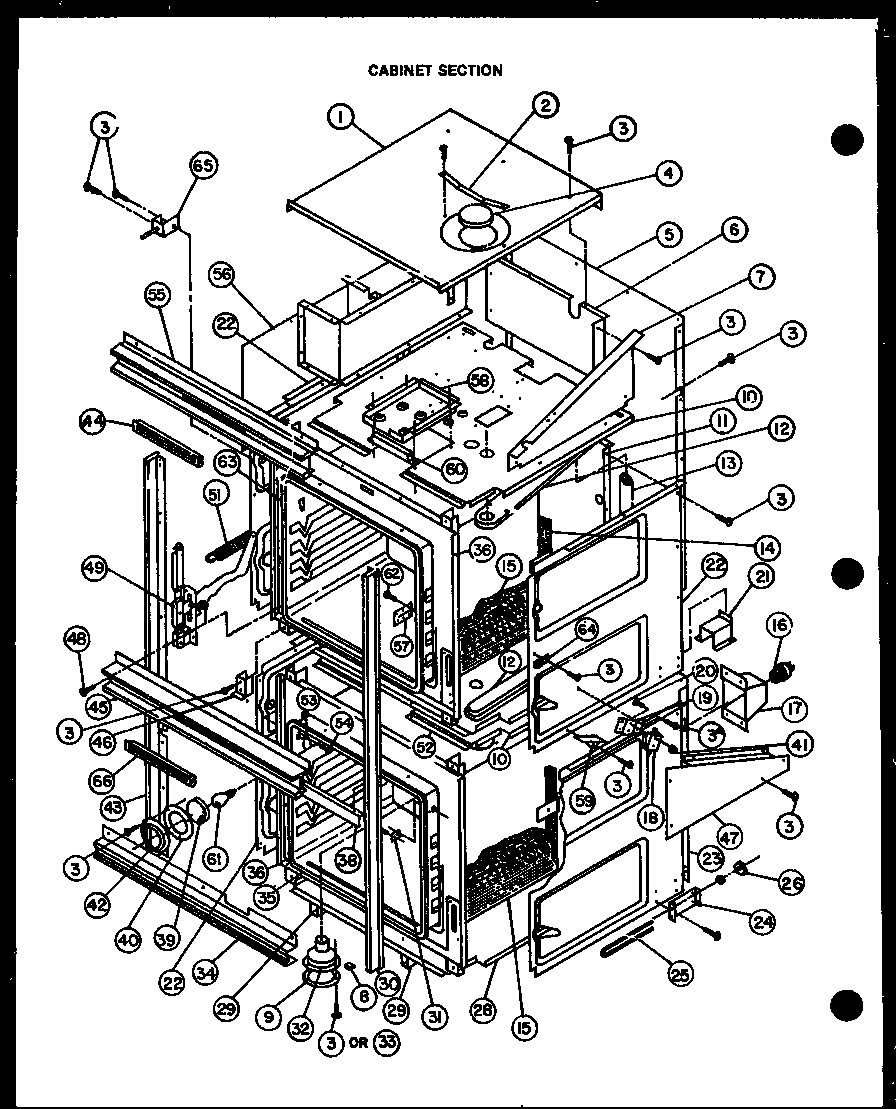 Modern Maid DD0880 cabinet section diagram