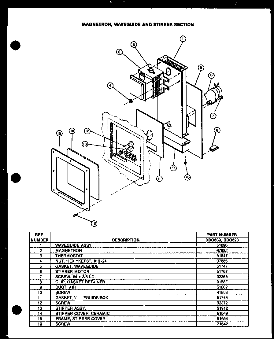 Modern Maid DD0880 magnetron diagram