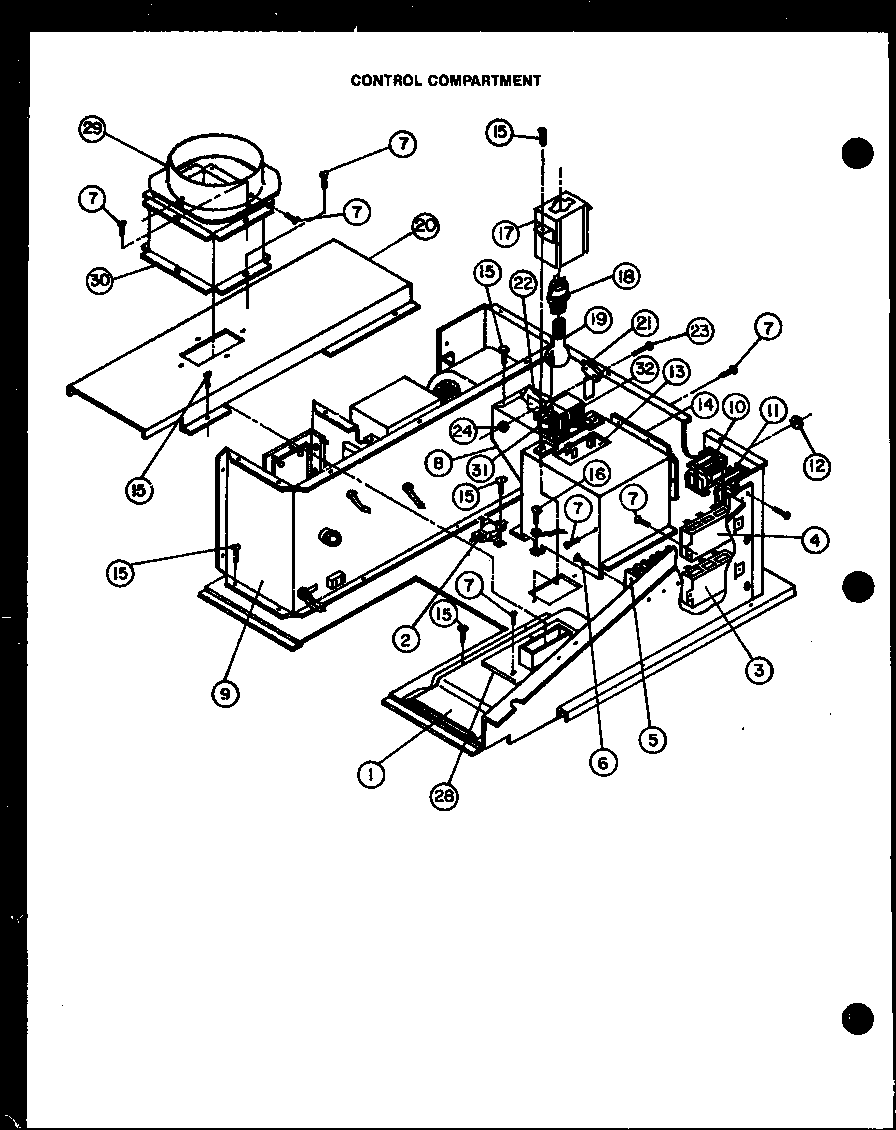 Modern Maid DD0880 control compartment diagram