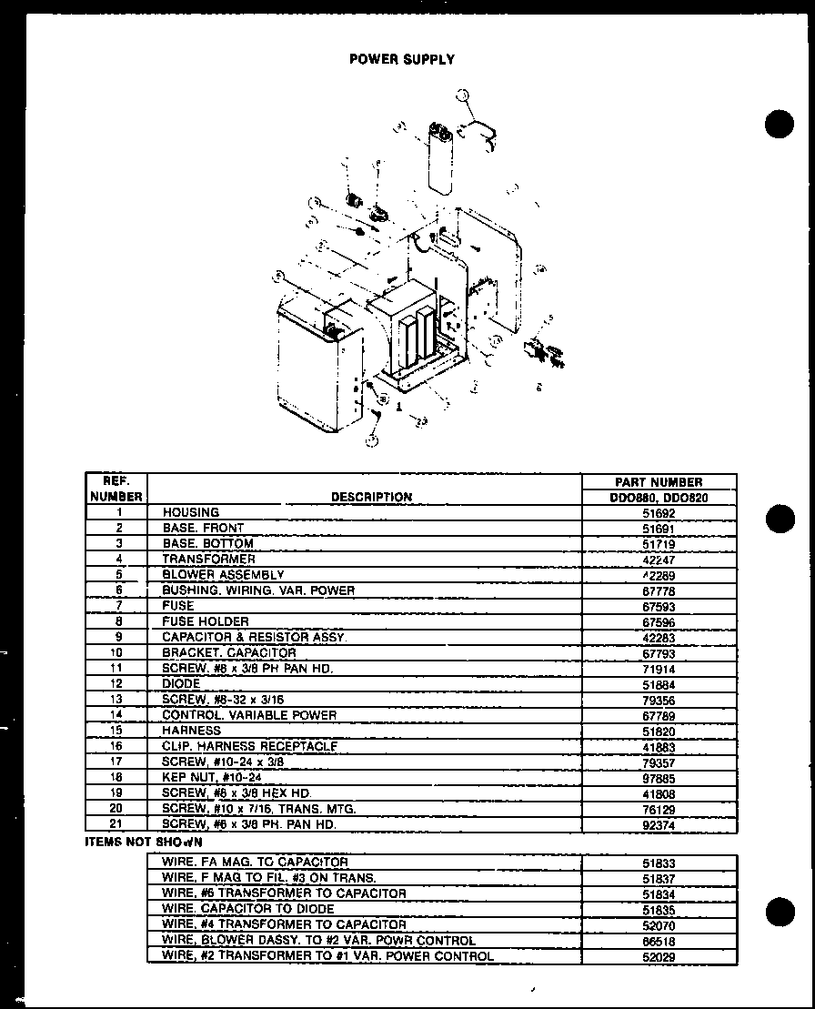 Modern Maid DD0880 power supply diagram