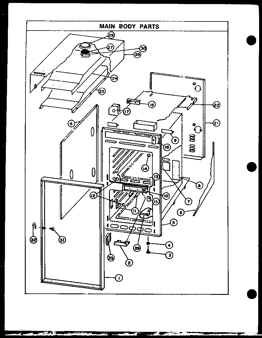 Caloric RXS212 cabinet parts diagram