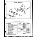 Caloric RWS212 control panel parts diagram