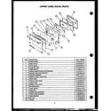 Caloric RYD249 upper oven door parts diagram