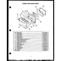 Caloric RYD249 lower oven door parts diagram
