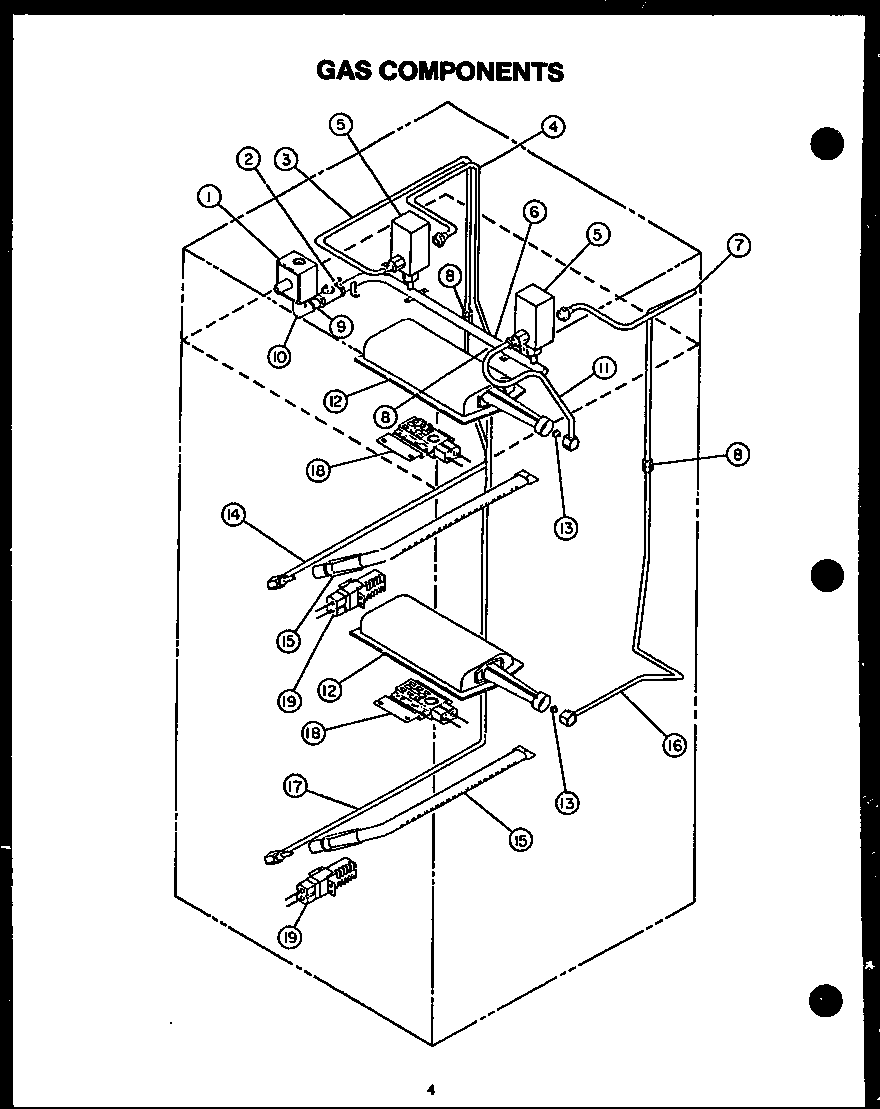 Modern Maid PHO-203-UW gas components diagram