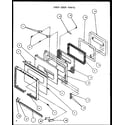 Amana AO27DG-P1113405S oven door parts diagram