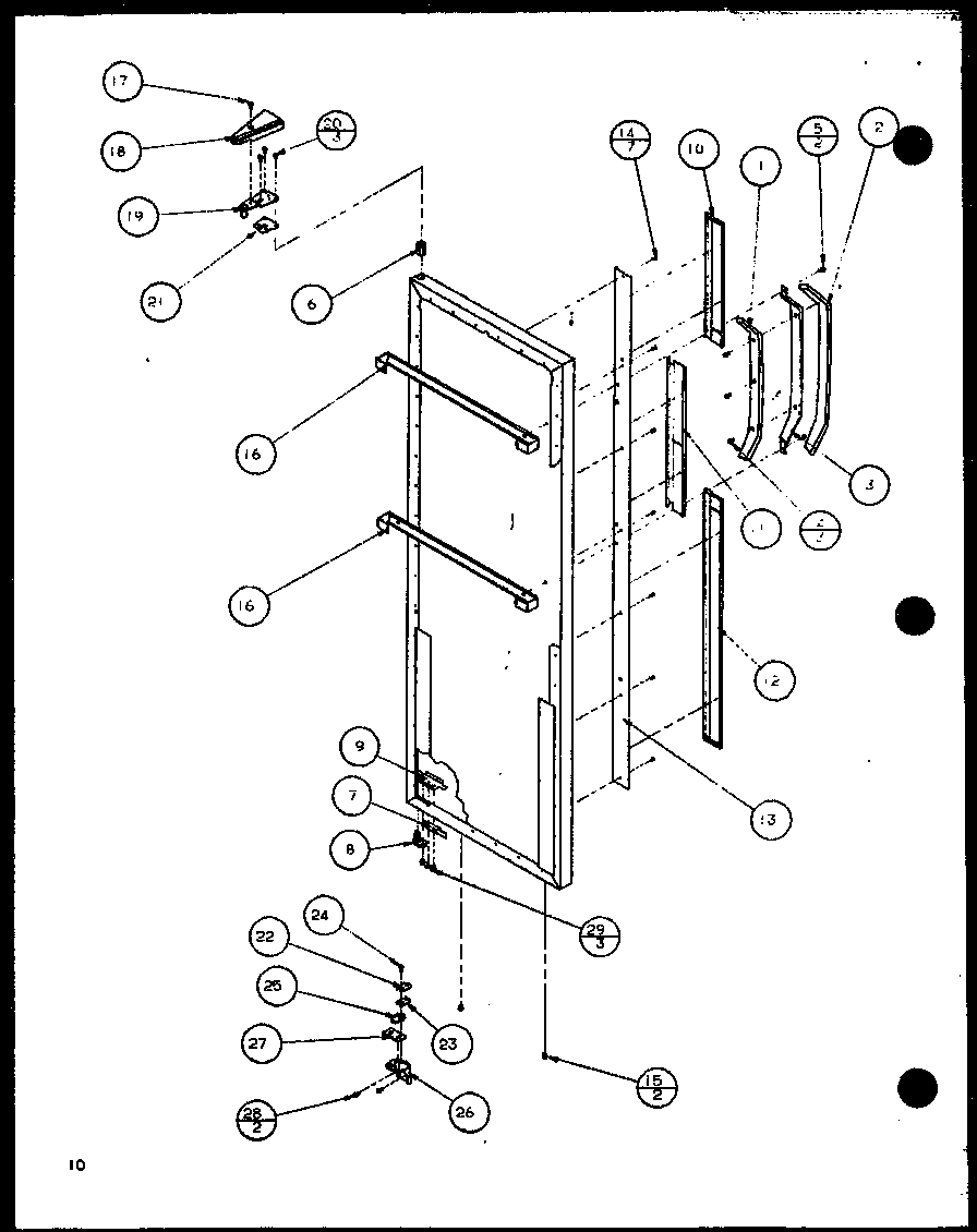 Amana SCD22J-P7870121W refrigerator door (scd19j/p7804506w) (scd19j/p7804508w) diagram