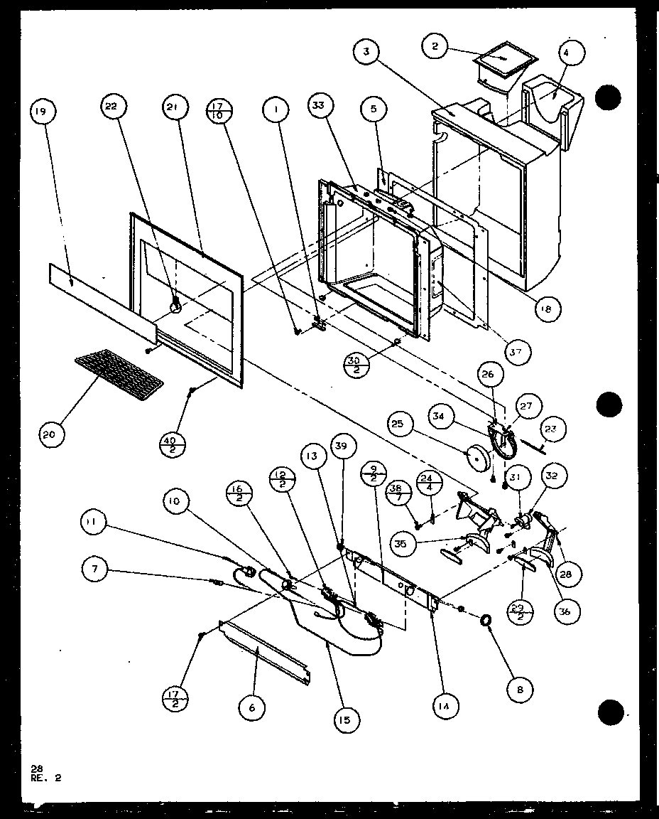 Amana SCD22J-P7870121W ice and water cavity (scd19j/p7804506w) (scd19j/p7804508w) diagram