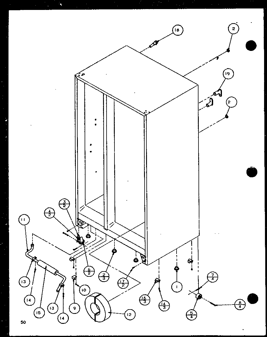 Amana SCD22J-P7870121W drain and rollers (scd22j/p7870121w) (scd22j/p1104021w) (scd22j/p1104022w) diagram