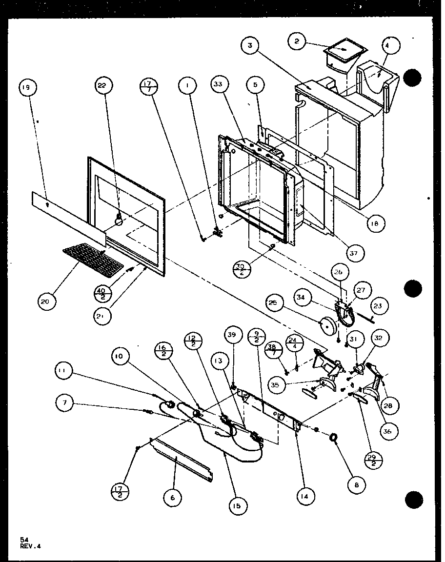 Amana SCD22J-P7870121W ice and water cavity (scd22j/p7870121w) (scd22j/p1104021w) (scd22j/p1104022w) diagram