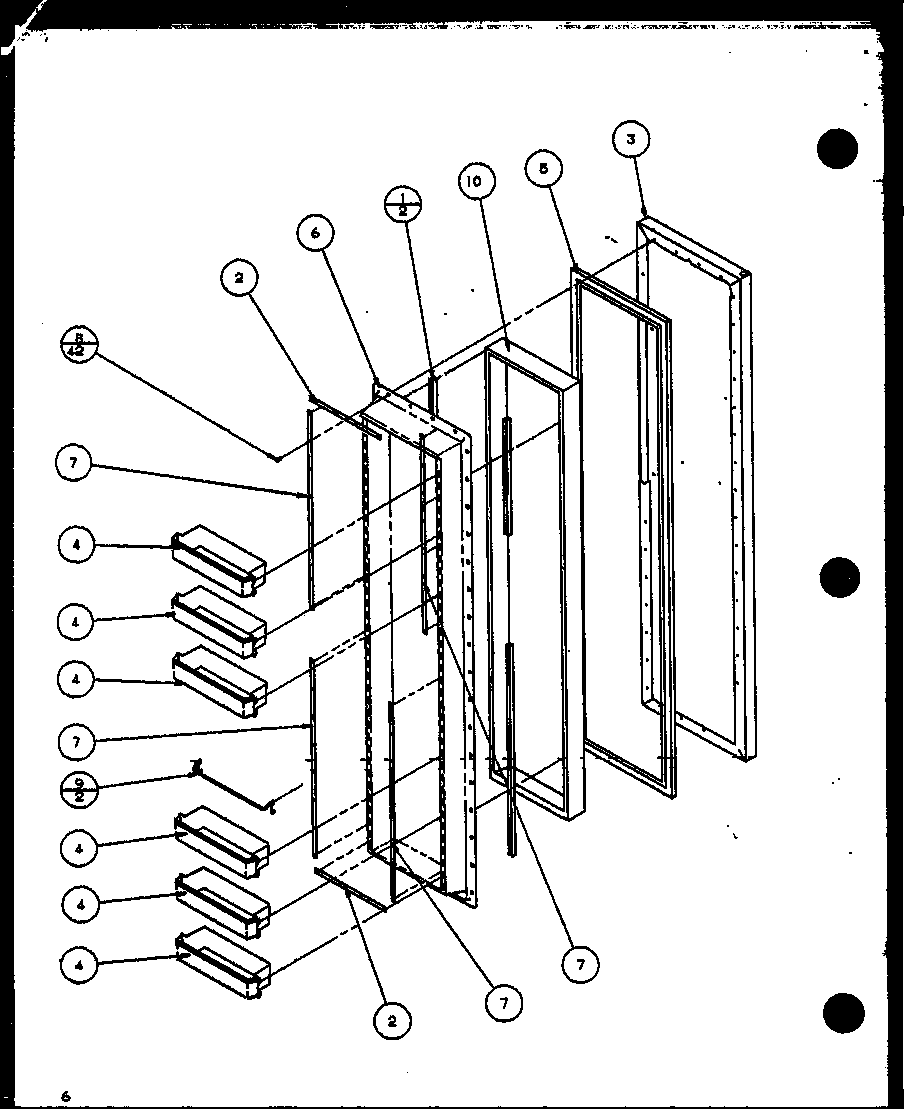 Amana SX19MW-P1121302WW freezer door (sx19mw/p1121302ww) (sx19ml/p1121302wl) (sx22ml/p1120604wl) (sx22mg/p1120604wg) (sx22mw/p1120603ww) (sx22mw/p1120604ww) (sx22ml/p1120603wl) (sx22mg/p1120603wg) (sx25mw/p1120705ww) (sx25m2w/p1154902ww) (sx25ml/p1120706wl) (sx25mg/p1120706wg) ( diagram