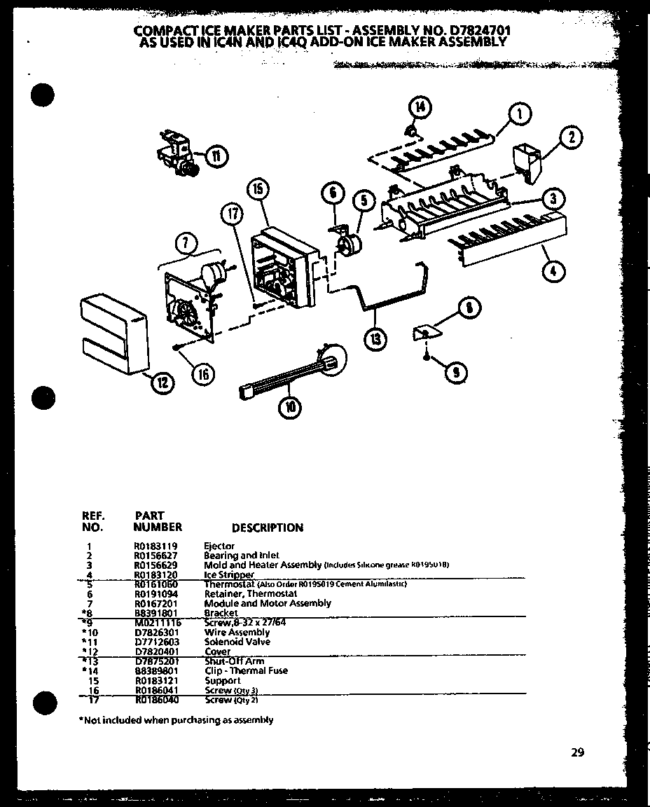 Amana 36531W-P1121902WW compact ice maker (ic4n/p1110801w) diagram