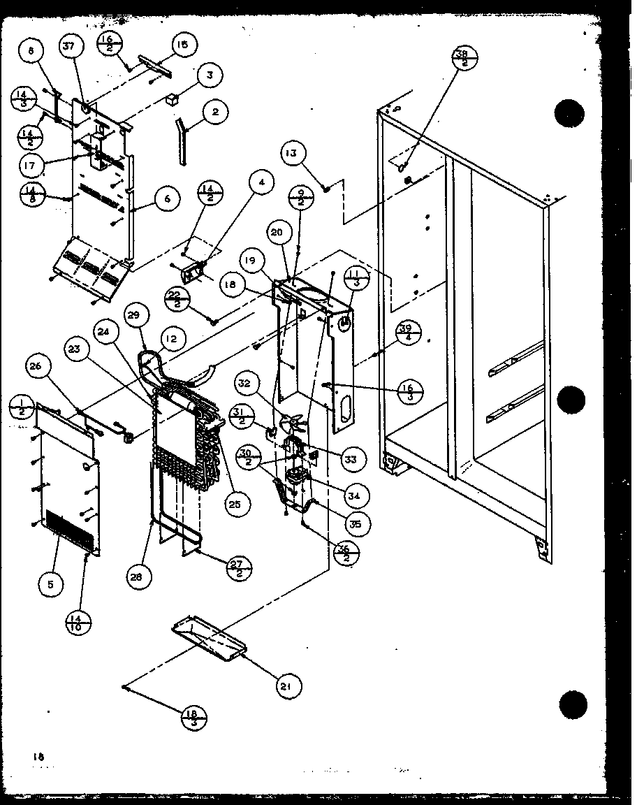 Amana SZ25ML-P1120709WL freezer evaporator and air handling (sz25mw/p1120709ww) (sz25ml/p1120709wl) (sz25mw/p1120710ww) (sz25ml/p1120710wl) (sz25mpw/p1120711ww) (sz25mpw/p1120712ww) (sz25mpl/p1120711wl) (sz25mpl/p1120712wl) diagram