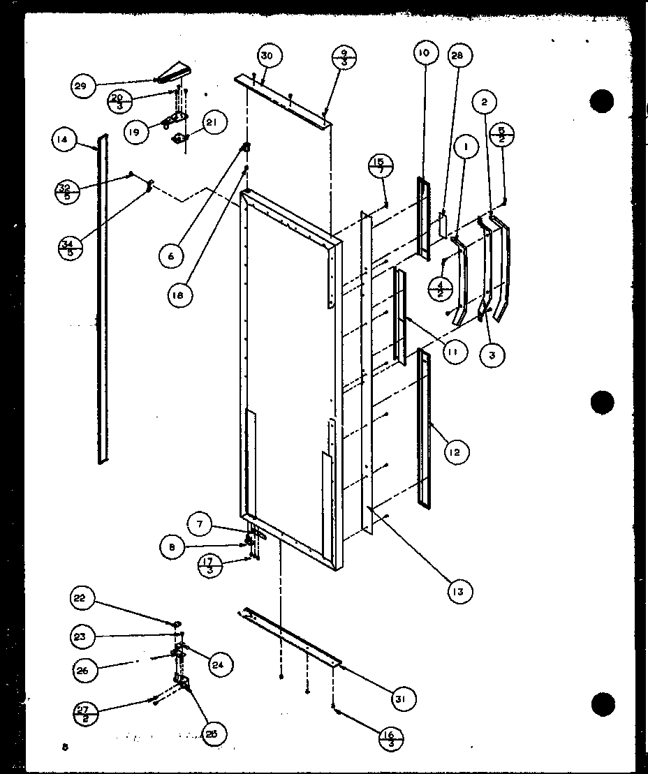 Amana 36048L-P1122102WL refrigerator door diagram
