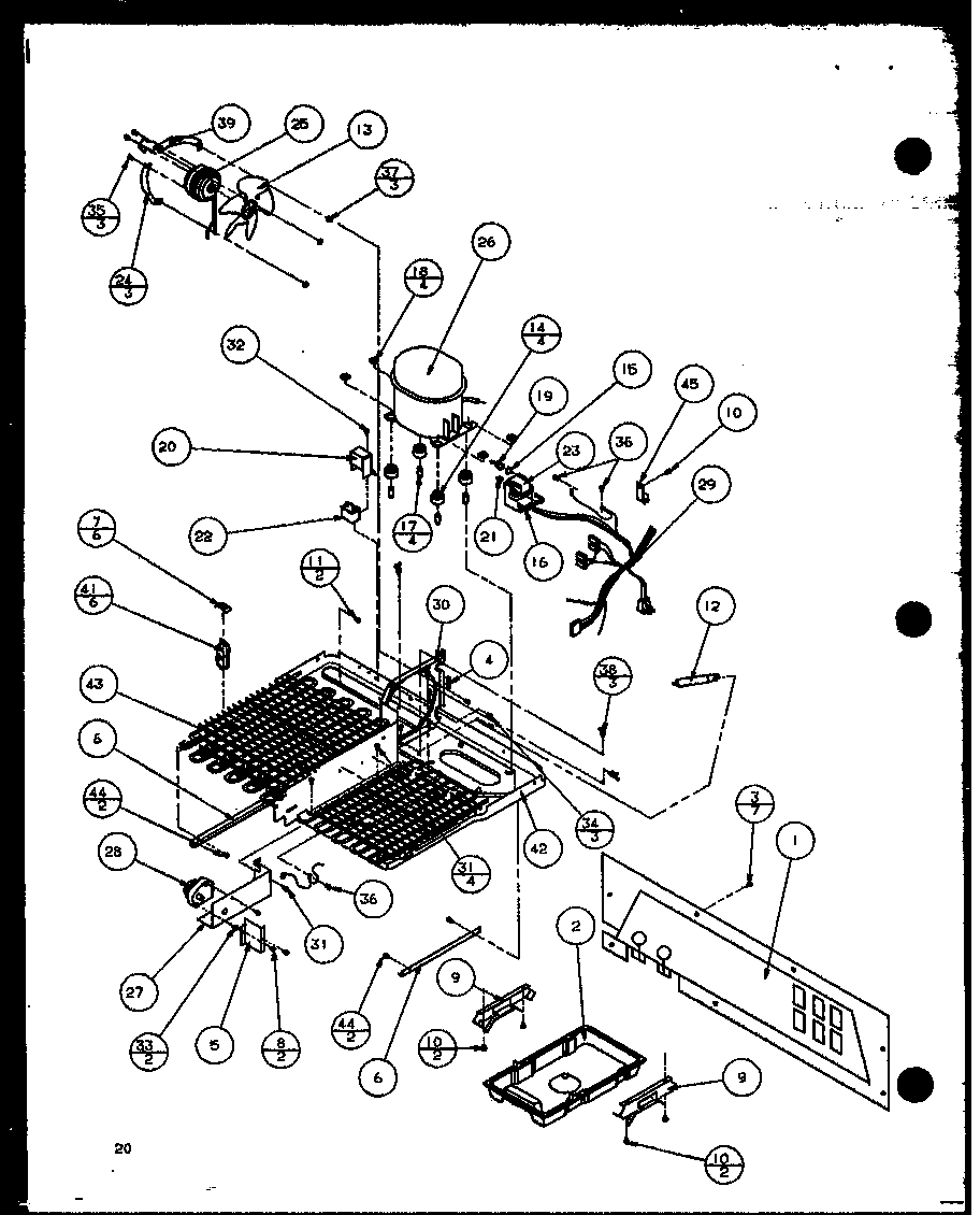 Amana 36048L-P1122102WL machine compartment diagram