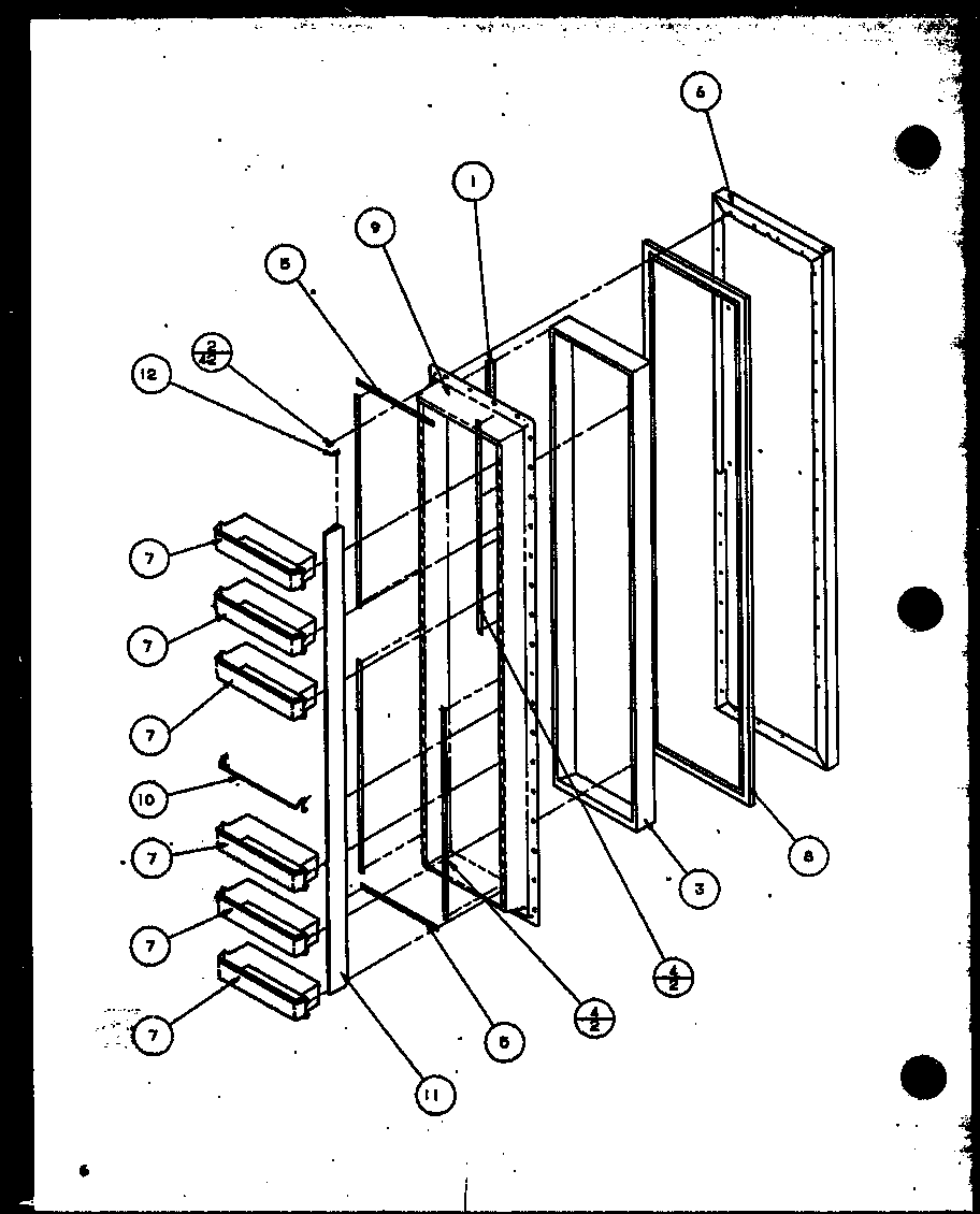Amana SL22MBG-P1120606WG freezer door diagram