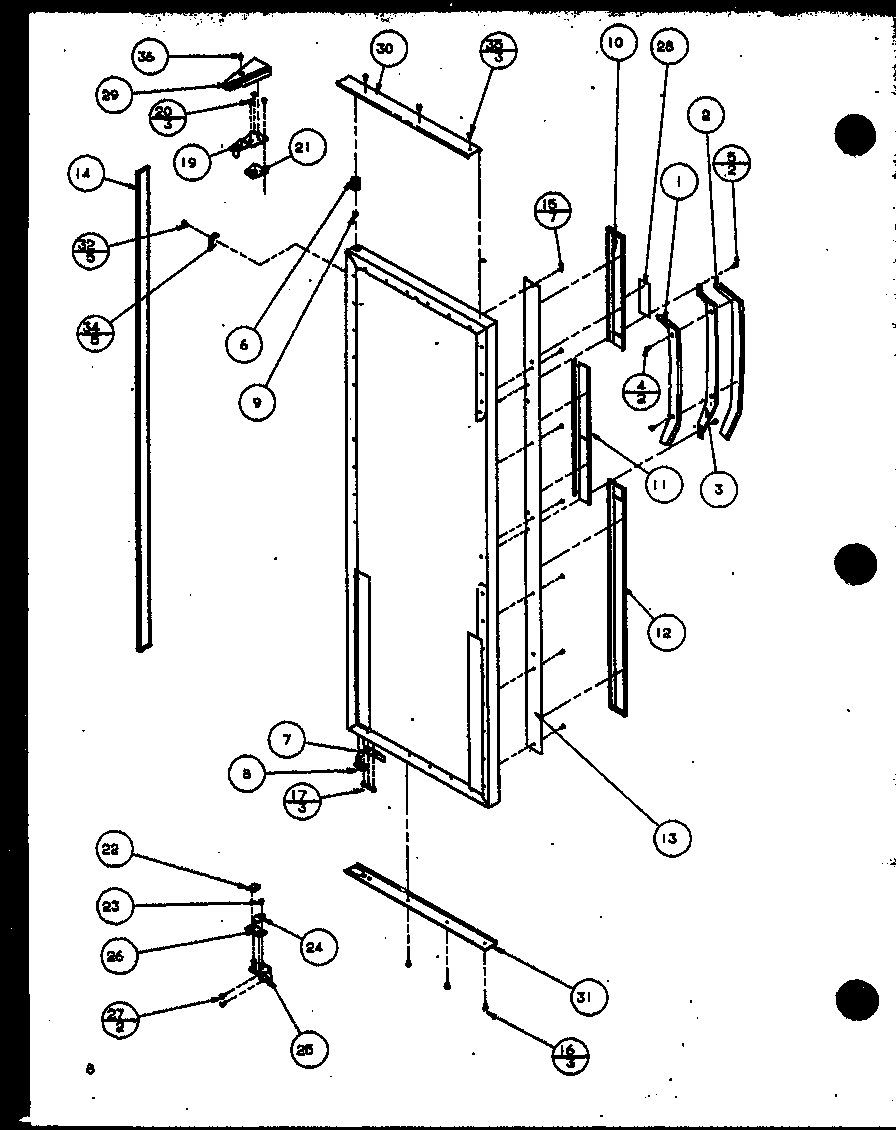 Amana SL22MBG-P1120606WG refrigerator door diagram