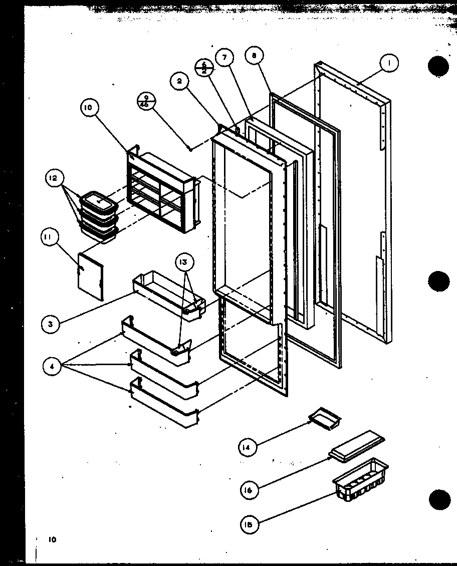 Amana SL22MBG-P1120606WG refrigerator door diagram