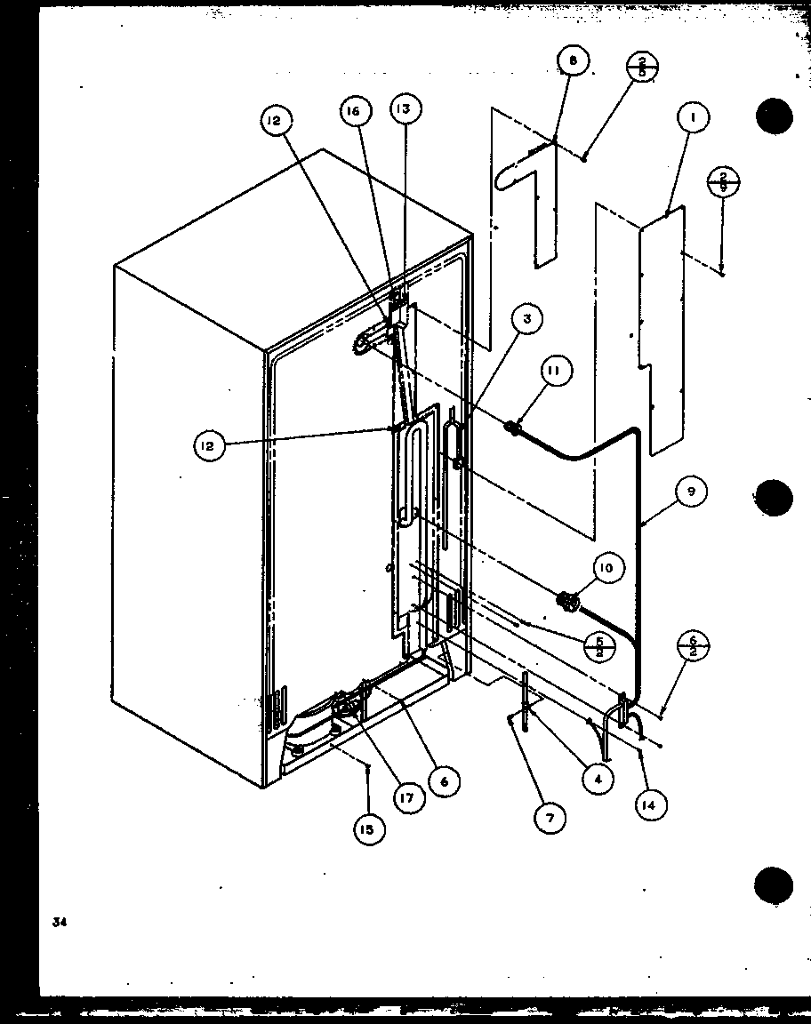 Amana SL22MBG-P1120606WG back unit diagram