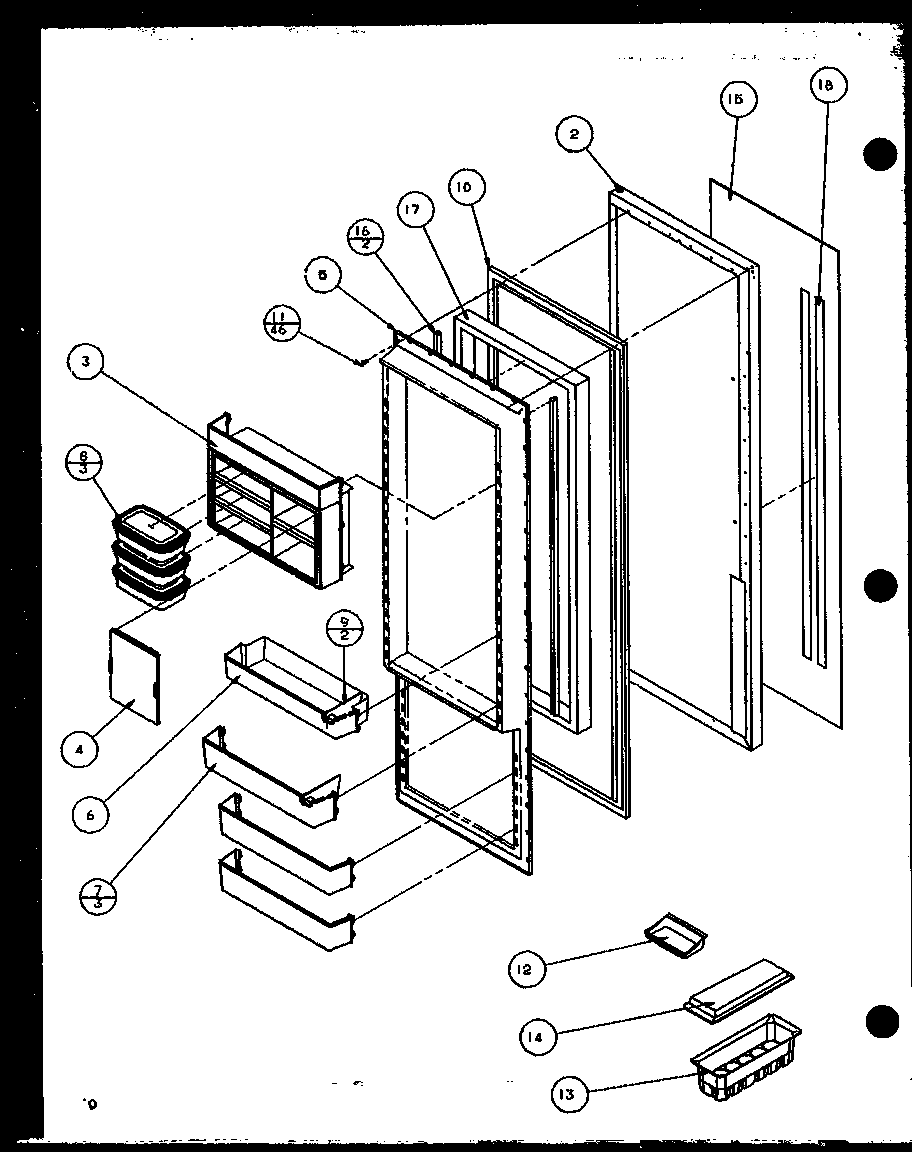 Amana SZ25MP2W-P1154904WW refrigerator door (sz25m2w/p1154903ww) (sz25m2l/p1154903wl) (sz25mp2w/p1154904ww) (sz25mp2l/p1154904wl) diagram