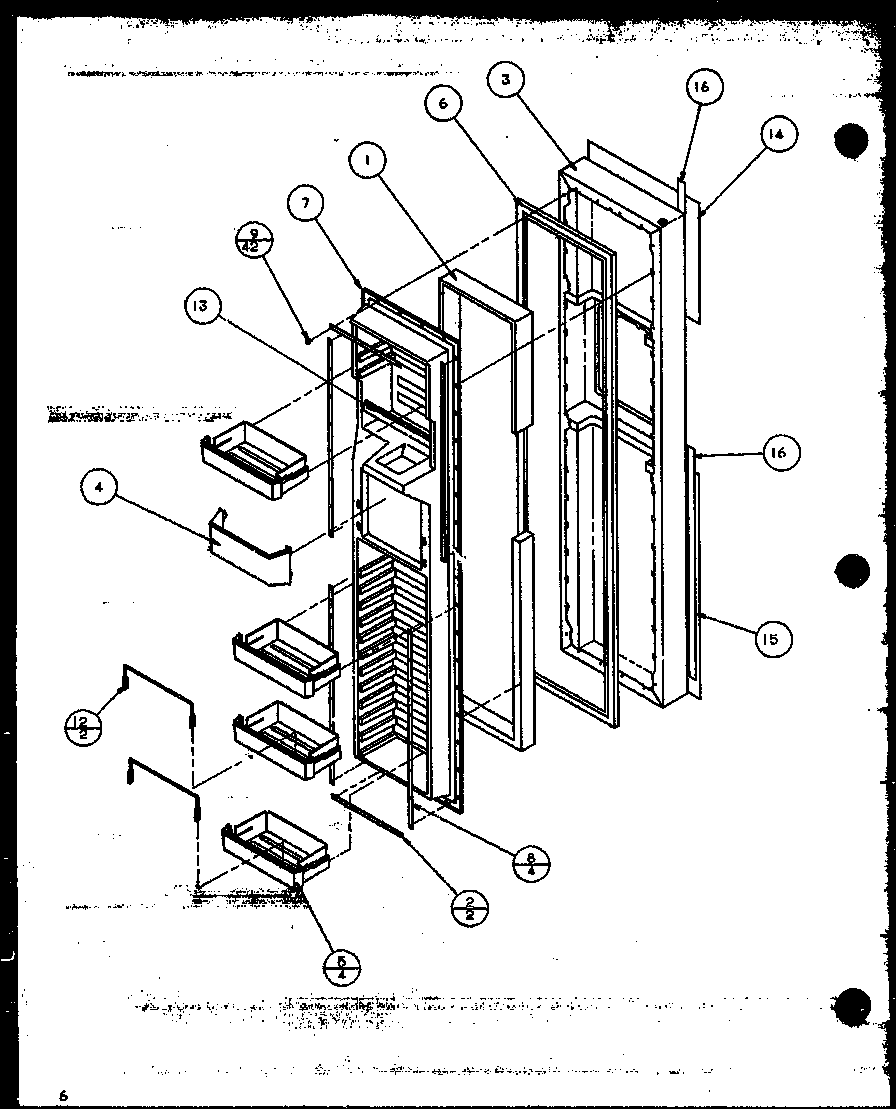 Amana SZD27MPB-P1124303WB freezer door diagram