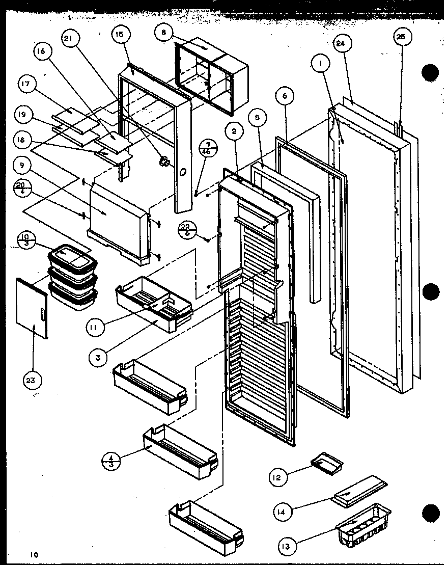 Amana SZD27MPB-P1124303WB refrigerator door diagram