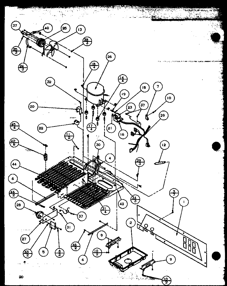 Amana SZD27MPB-P1124303WB machine compartment (panasonic compressor) diagram