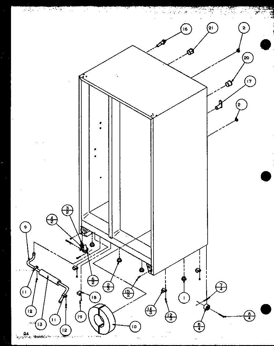 Amana SZD27MPB-P1124303WB drain and rollers diagram
