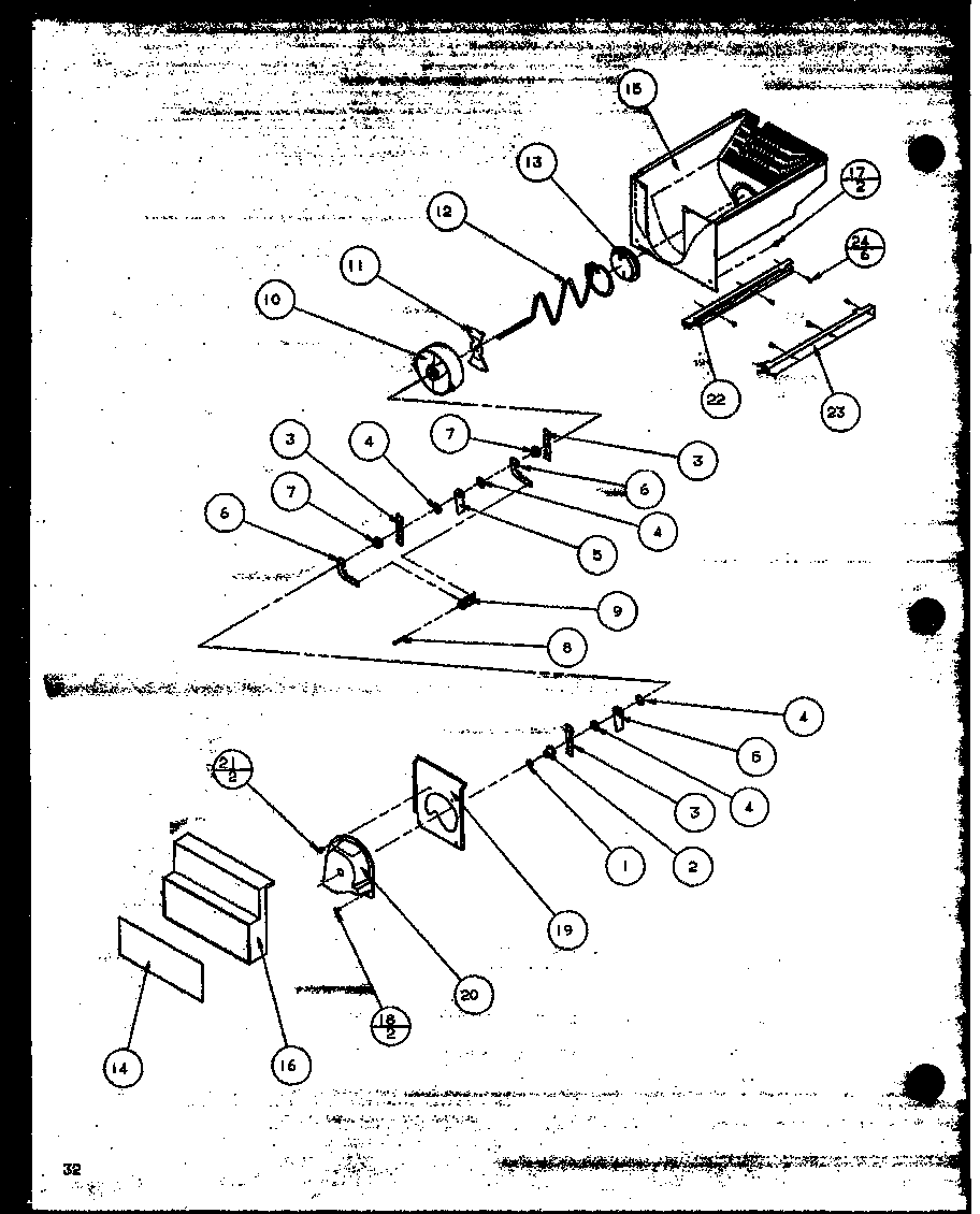 Amana SZD27MPB-P1124303WB crushed ice bucket diagram