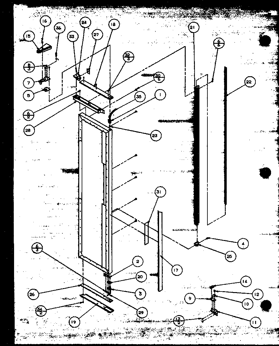 Amana SBD20MW-P1120201WW freezer door (sbi20mw/p1120102ww) (sbd20mw/p1120201ww) diagram