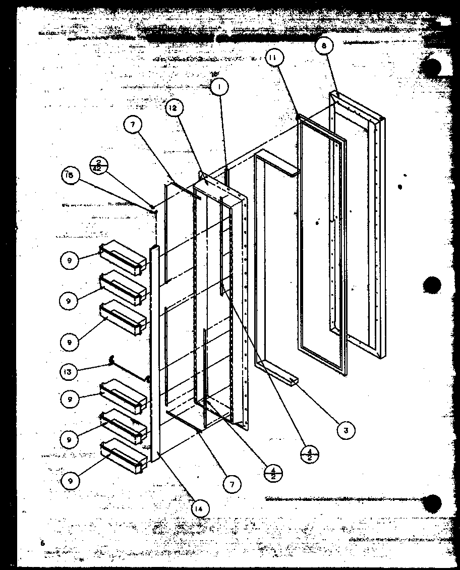 Amana SBD20MW-P1120201WW freezer door (sbi20mw/p1120102ww) diagram