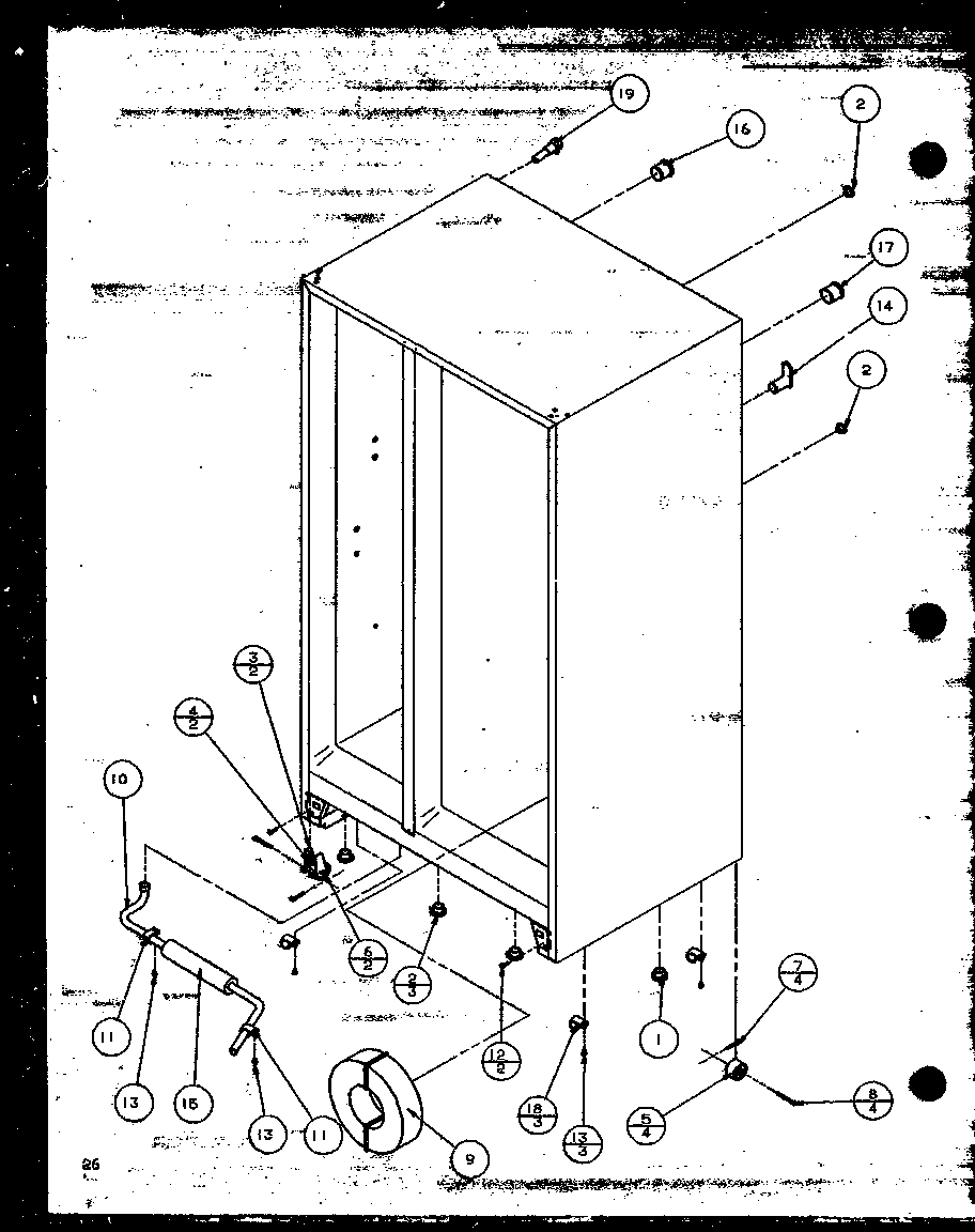 Amana SBD20MW-P1120201WW rollers and back unit (sbi20mw/p1120102ww) (sbd20mw/p1120201ww) diagram