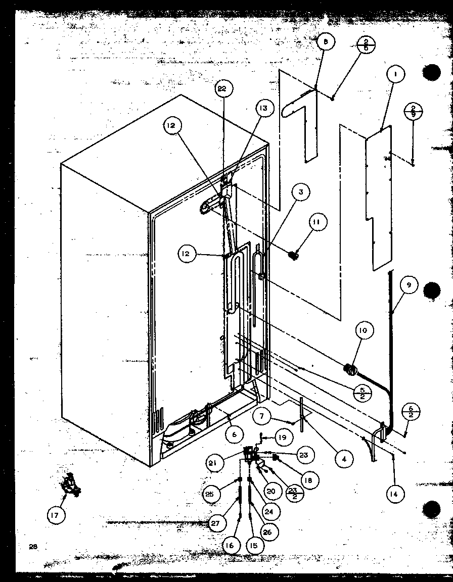 Amana SBD20MW-P1120201WW back of unit (sbi20mw/p1120102ww) (sbd20mw/p1120201ww) diagram