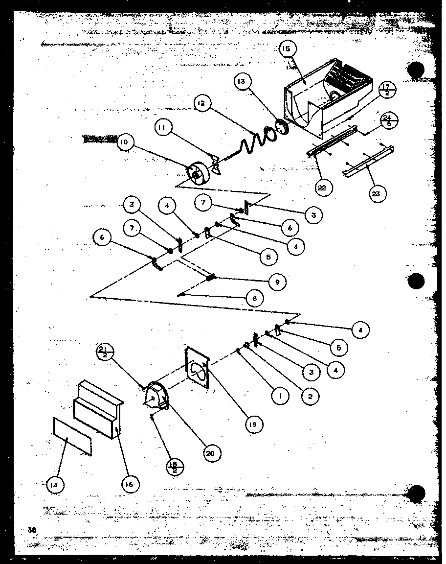 Amana SBD20MW-P1120201WW crushed ice bucket (sbd20mw/p1120201ww) diagram