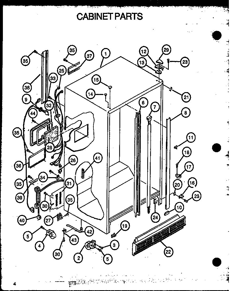 Amana GFS228-1W00 cabinet diagram