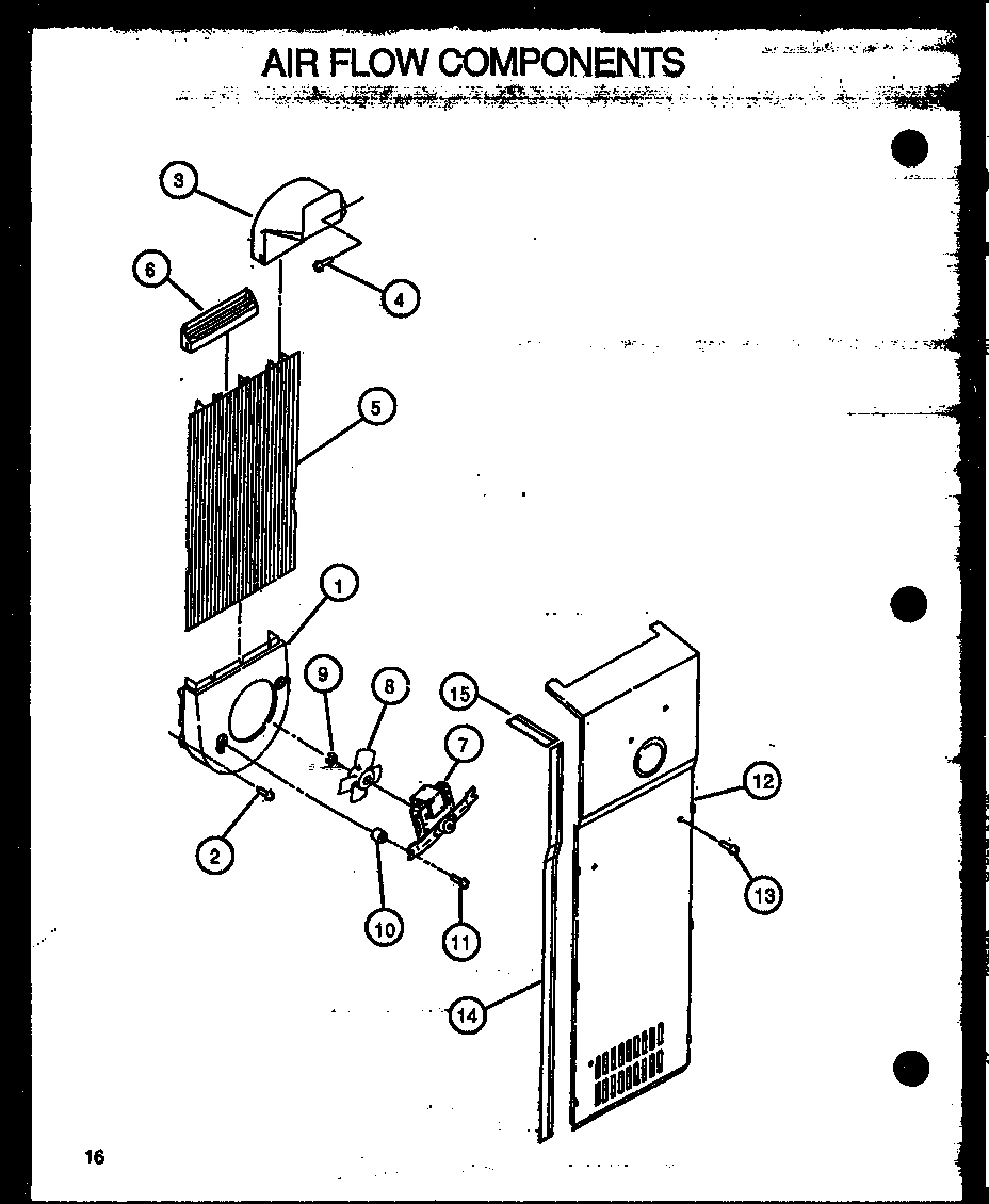 Amana GFS228-1W00 air flow components diagram