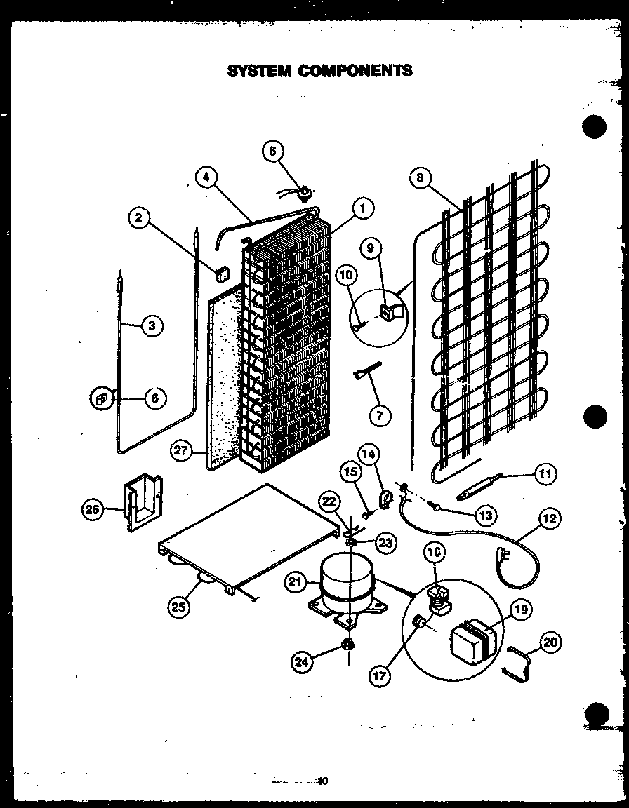 Caloric GFD240/MN04 system components diagram