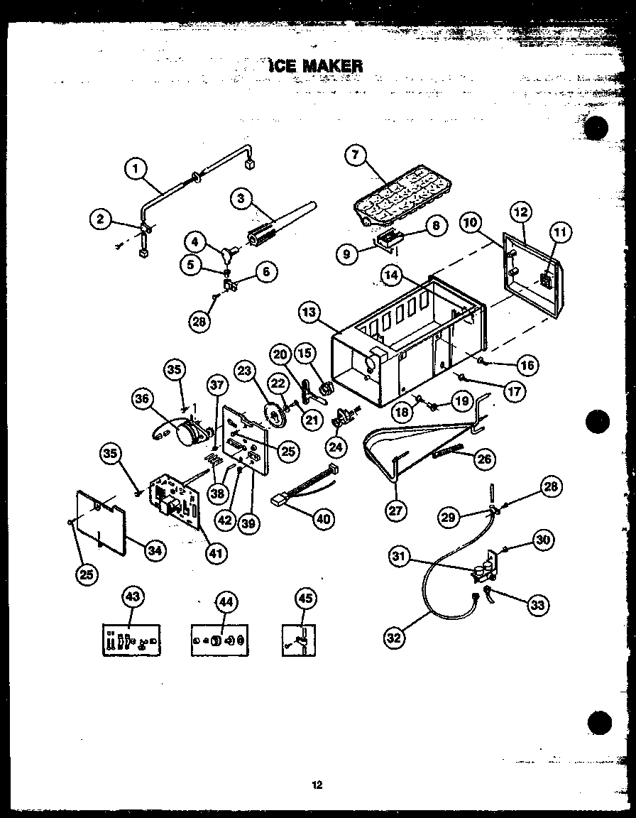 Caloric GFD240/MN04 ice maker diagram
